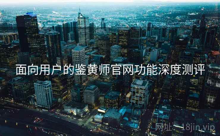 面向用户的鉴黄师官网功能深度测评