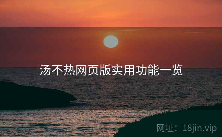 汤不热网页版实用功能一览