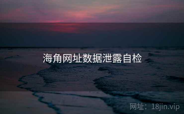 海角网址数据泄露自检